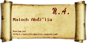 Maloch Abélia névjegykártya